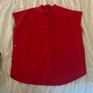 Figs Red Women's scrub top